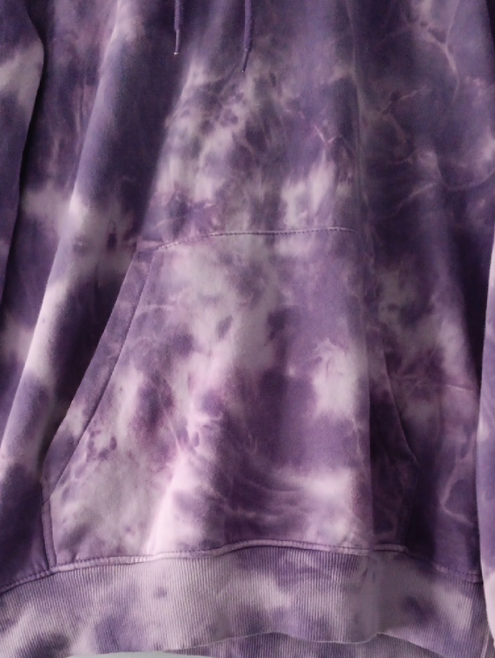 H&M The Simpsons Purple Tie Dye Krusty Burger Graphic Hoodie Kangaroo Pocket M - Picture 5 of 7